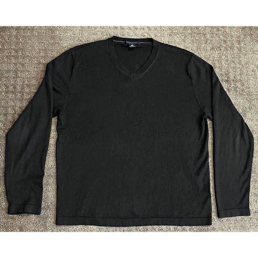 Banana Republic Brown Men's Silk & Cashmere V-Neck Sweater Size Medium